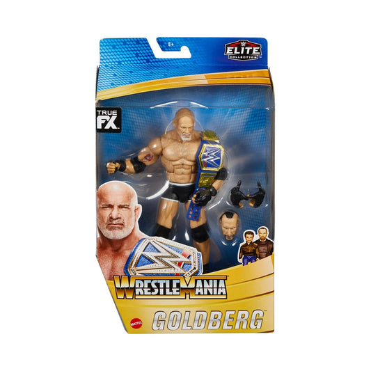 WWE Elite Wrestlemania Goldberg Action Figure and Paul Ellering with Rocco Build-A-Figure Piece