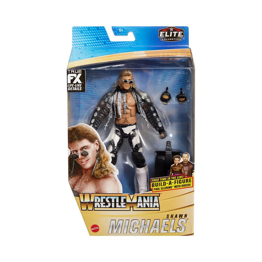 WWE Elite Wrestlemania Shawn Michaels Action Figure and Paul Ellering with Rocco Build-A-Figure Piece
