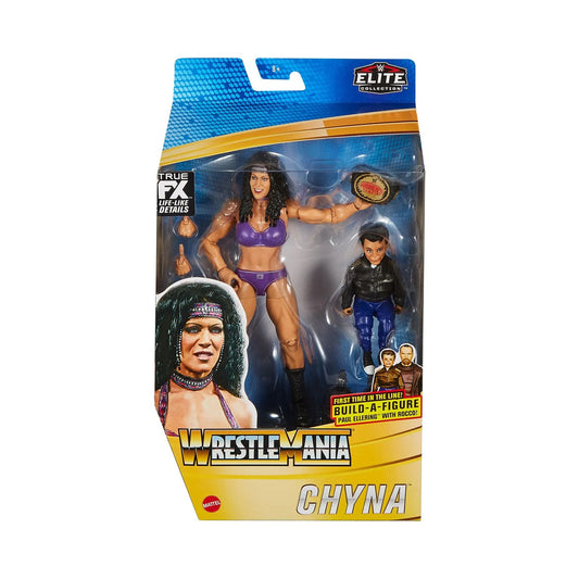 WWE Elite Wrestlemania Chyna Action Figure and Paul Ellering with Rocco Build-A-Figure Pieces
