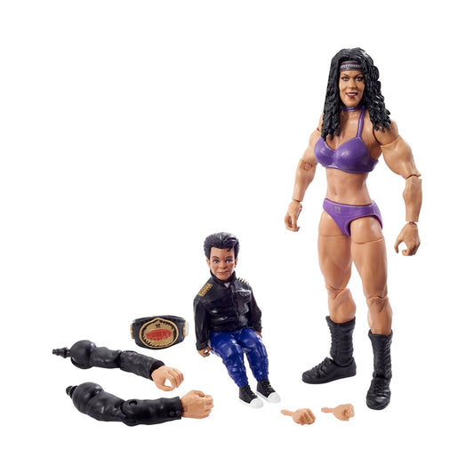 WWE Elite Wrestlemania Chyna Action Figure and Paul Ellering with Rocco Build-A-Figure Pieces
