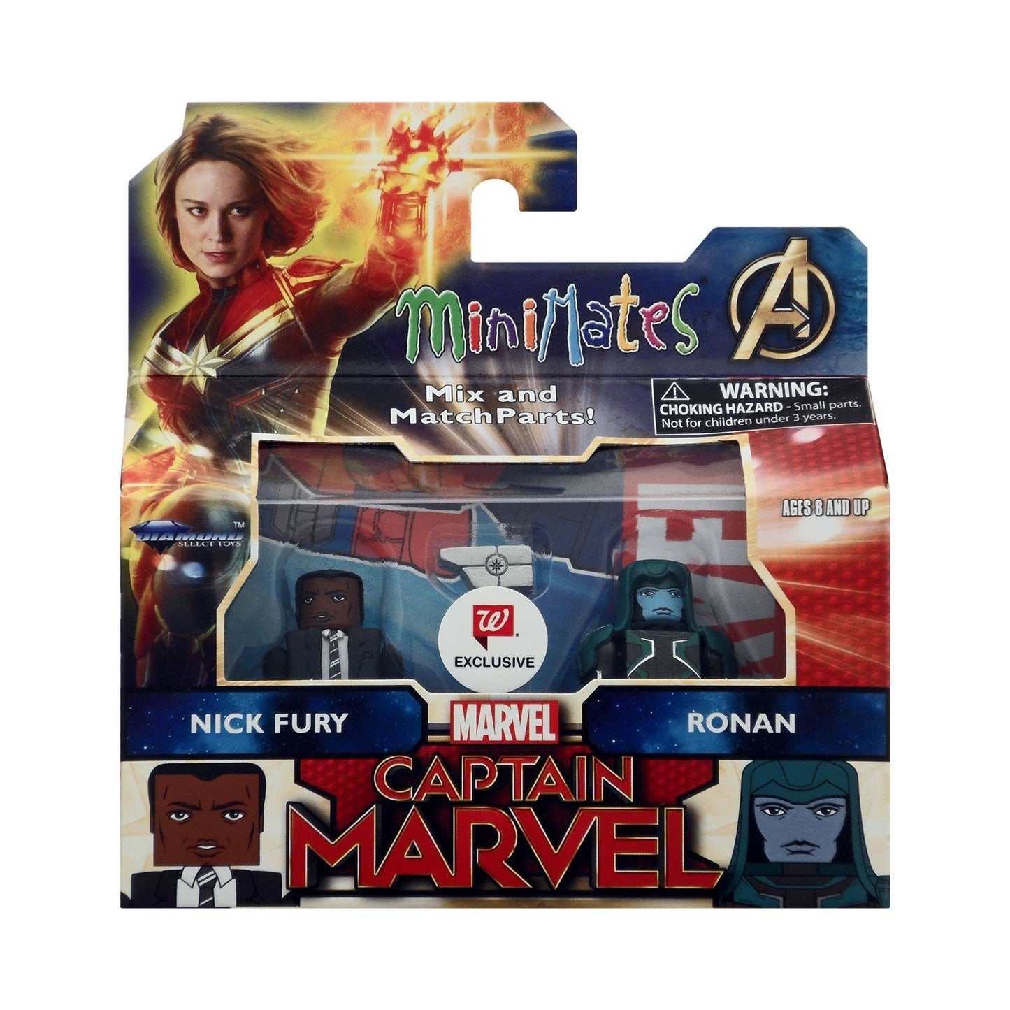 Captain Marvel Minimates Exclusive Nick Fury & Ronan Action Figures