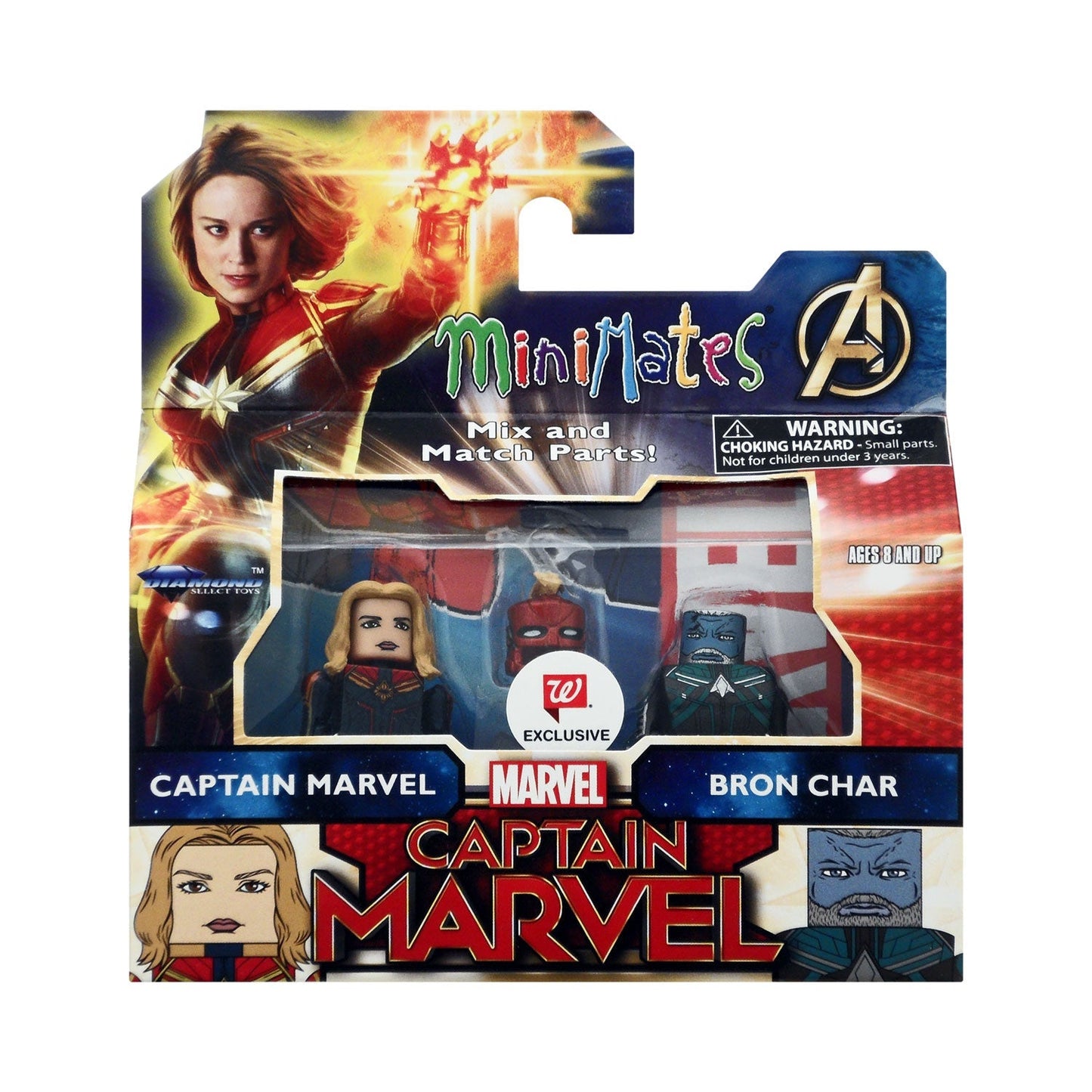 Captain Marvel Minimates Walgreens Exclusive Captain Marvel & Bron Char