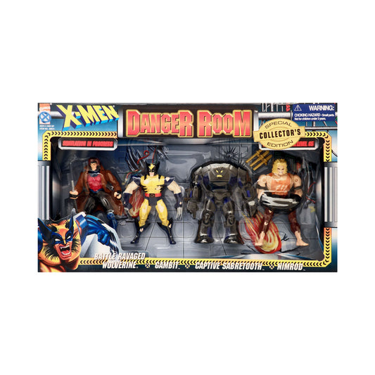 X-Men Danger Room 5-Inch Action Figure 4-Pack (Battle Ravaged Wolverine, Gambit, Captive Sabretooth, & Nimrod)