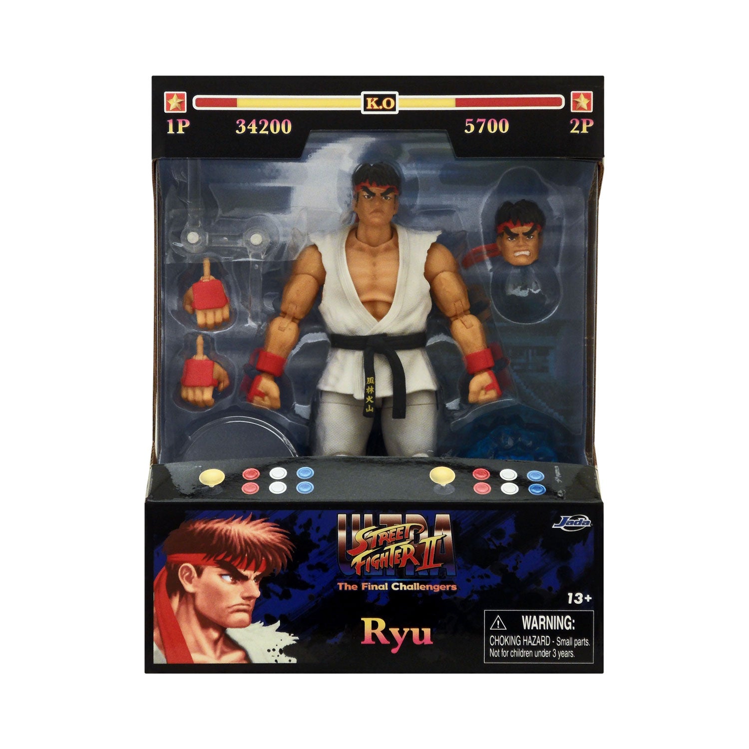  Jada Toys Street Fighter II 6 Ryu Action Figure, Toys for Kids  and Adults : Toys & Games