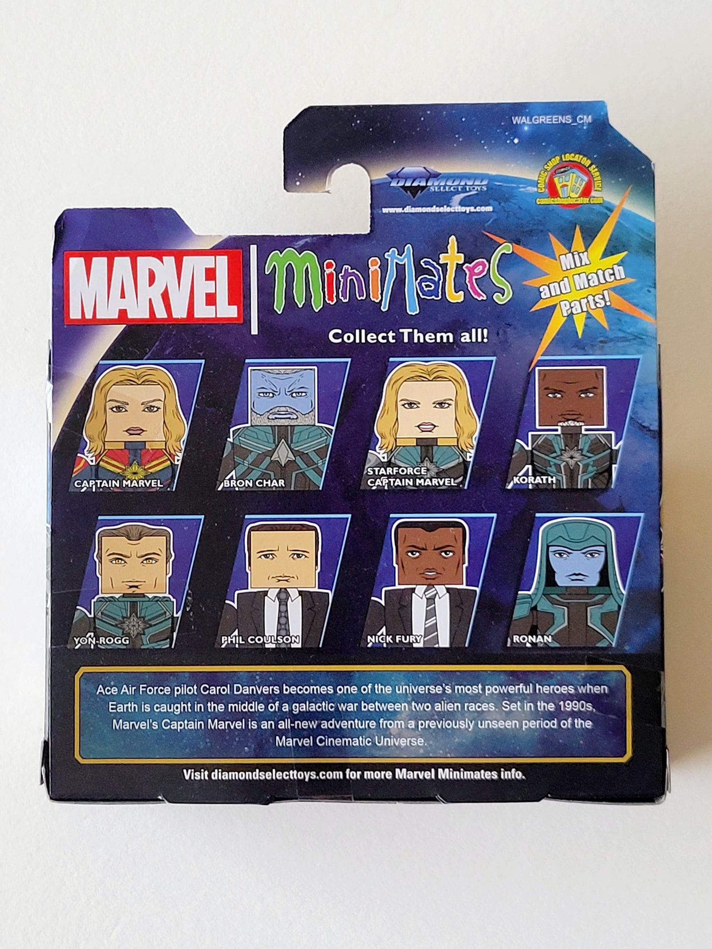 Captain Marvel Minimates Walgreens Exclusive Captain Marvel & Bron Char