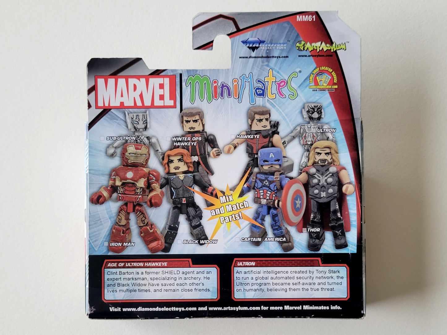 Avengers Age of Ultron Minimates Hawkeye & Ultron Action Figures