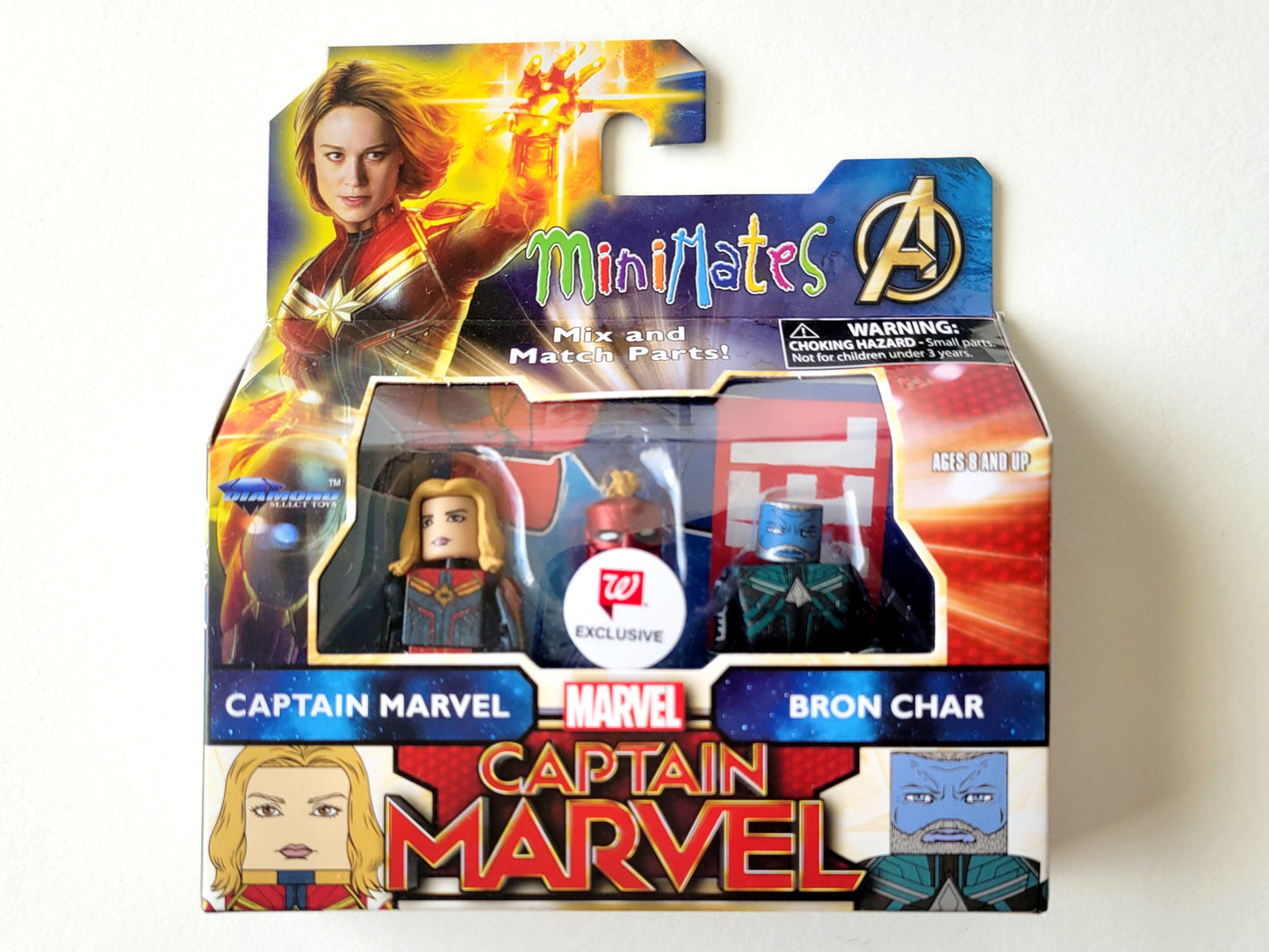 Captain Marvel Minimates Exclusive Captain Marvel & Bron Char Action Figures