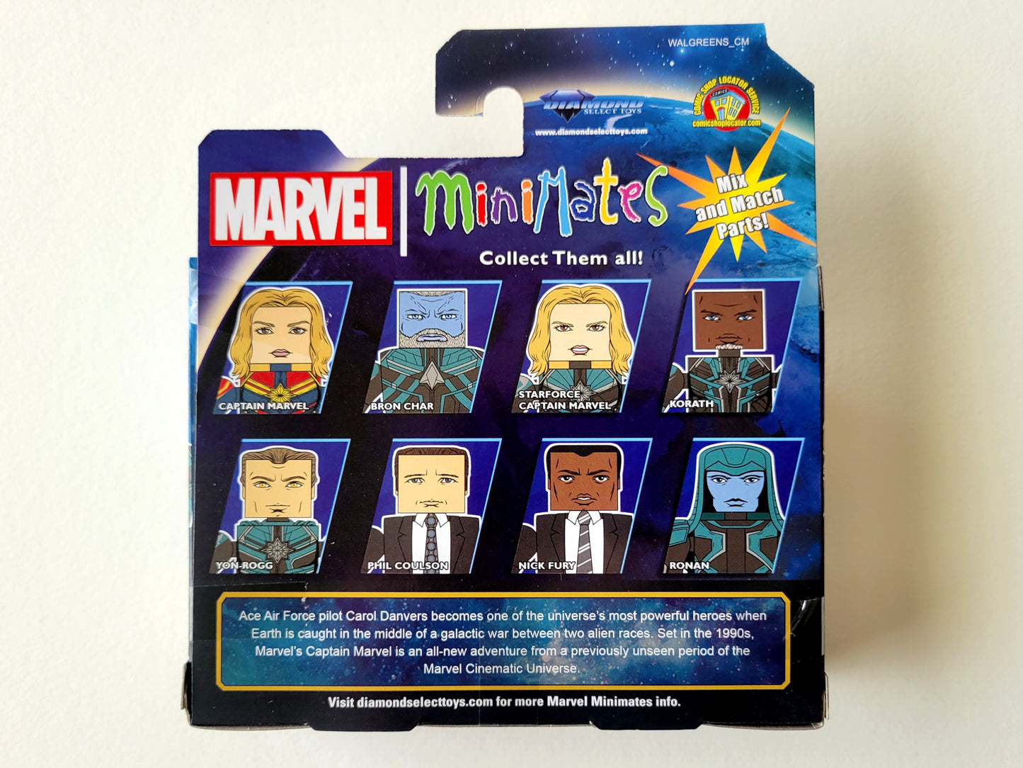 Captain Marvel Minimates Exclusive Captain Marvel & Bron Char Action Figures