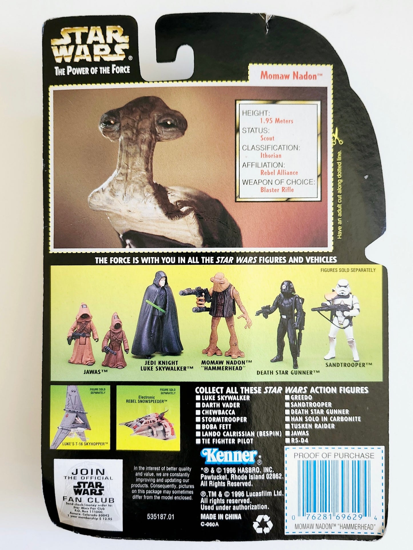 Star Wars: Power of the Force Momaw Nadon "Hammerhead" (Hologram Card) 3.75-Inch Action Figure