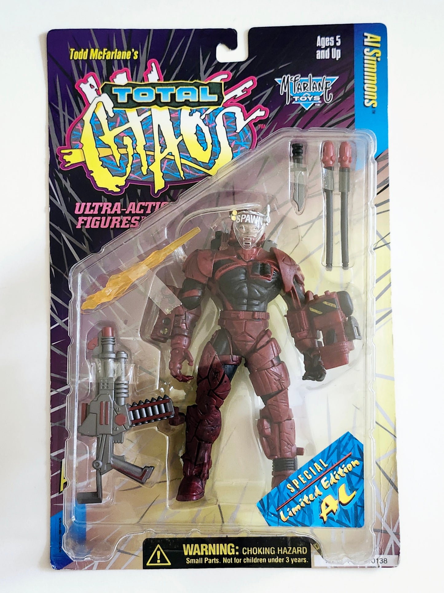 Al Simmons Action Figure (Red Armor) from Todd McFarlane's Total Chaos