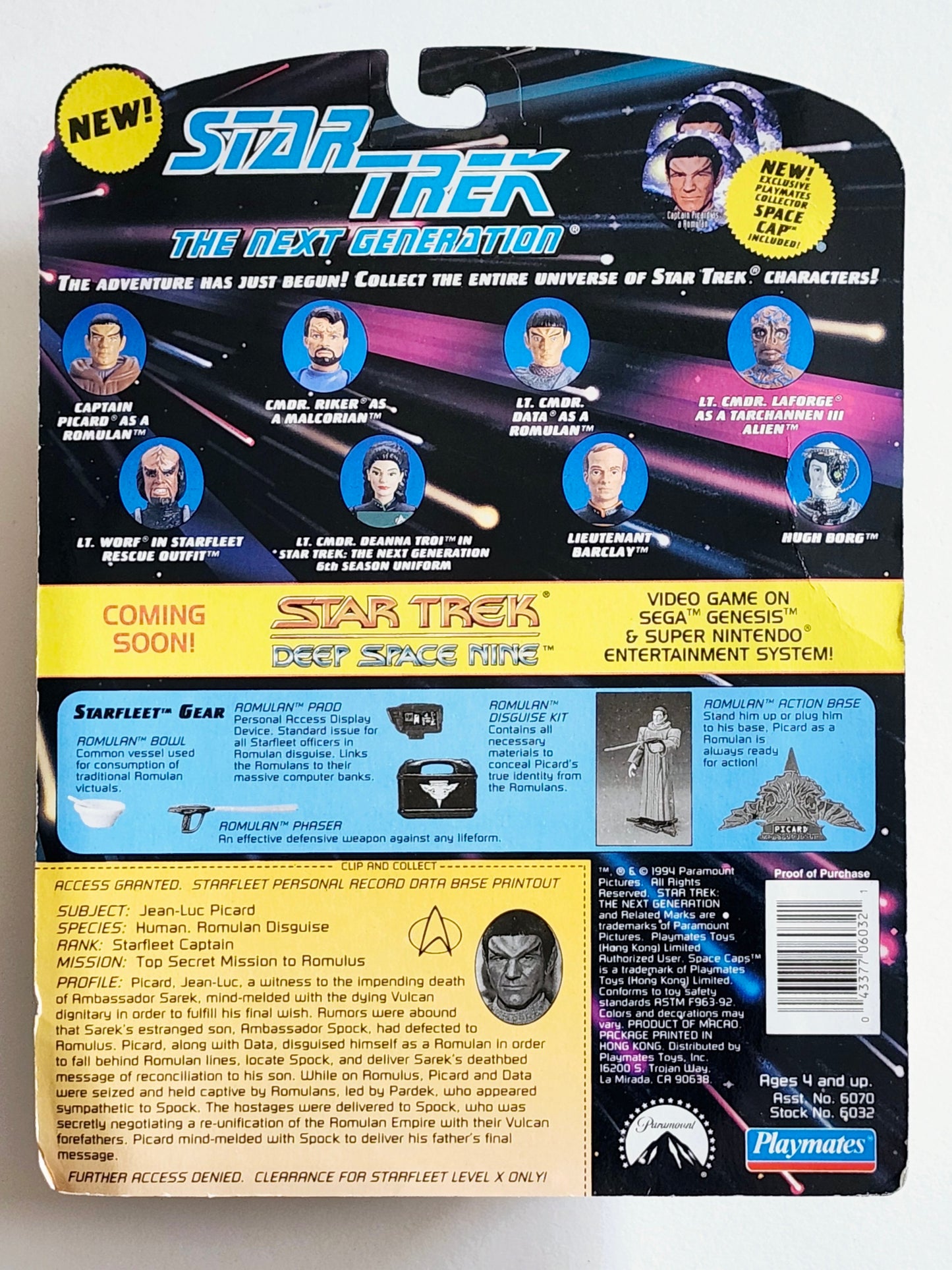 Star Trek: The Next Generation Captain Picard as a Romulan 4.5-Inch Action Figure