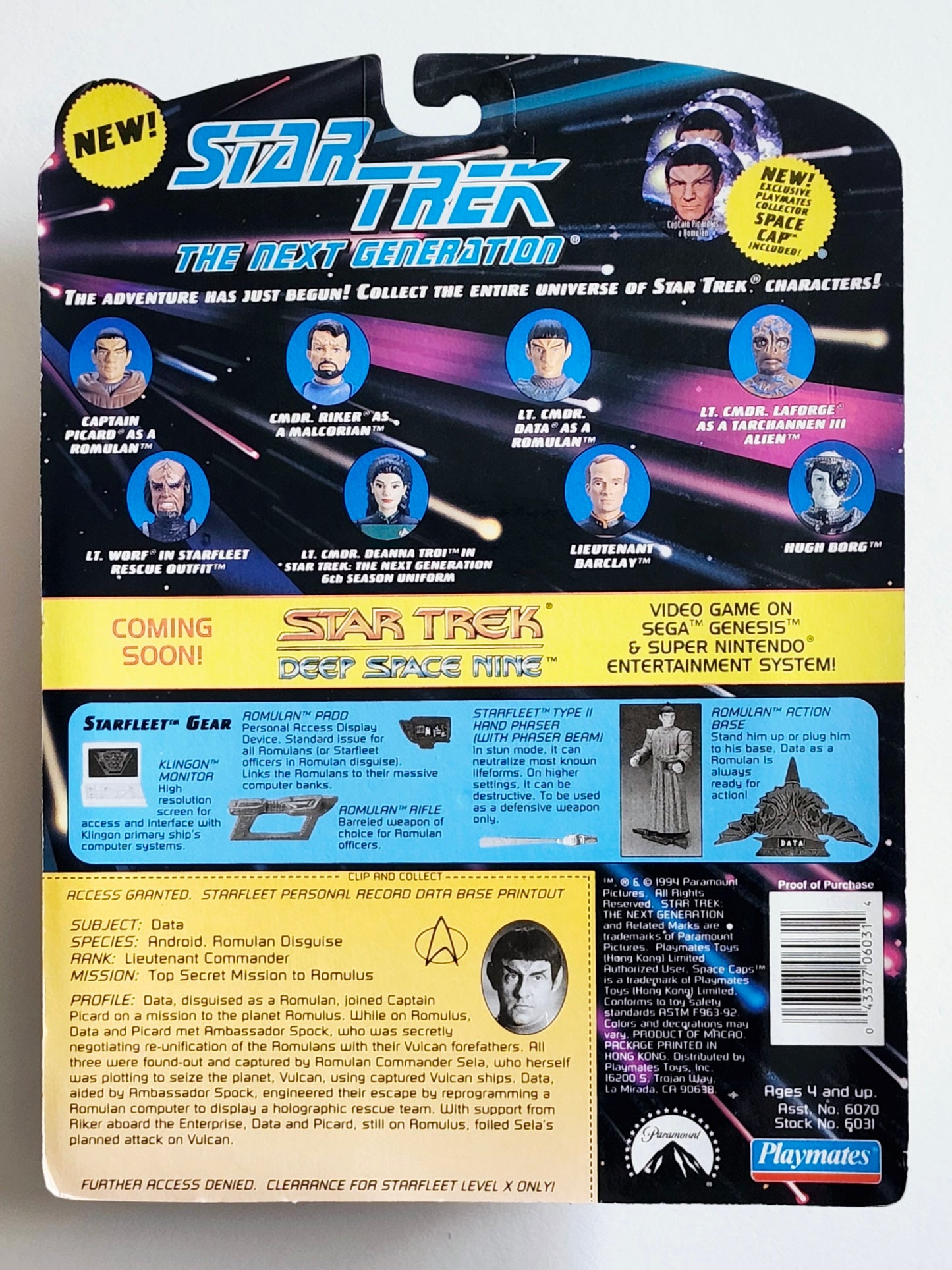 Star Trek: The Next Generation Lieutenant Commander Data as a Romulan 4.5-Inch Action Figure