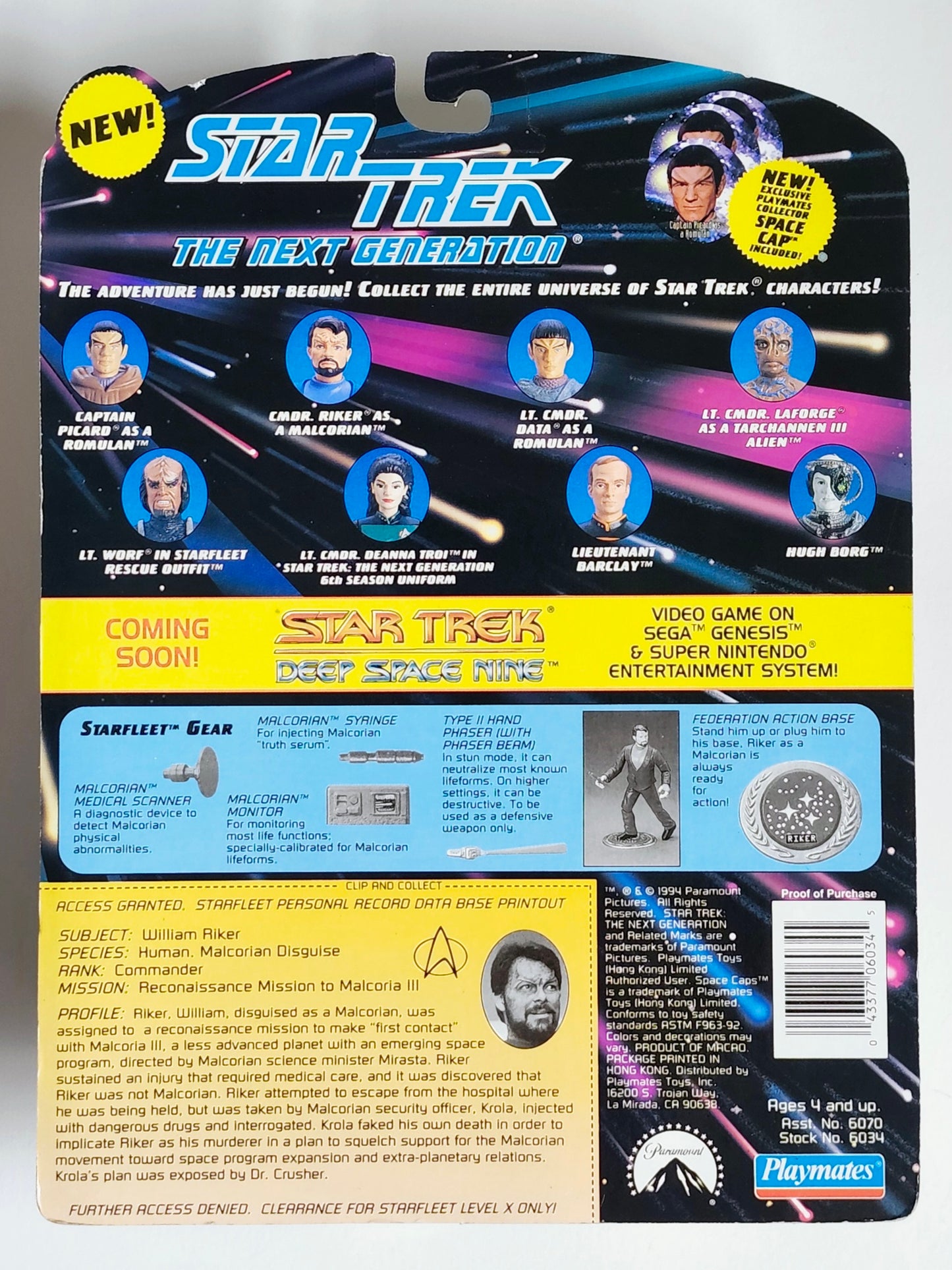 Star Trek: The Next Generation Commander Riker as a Malcorian 4.5-Inch Action Figure