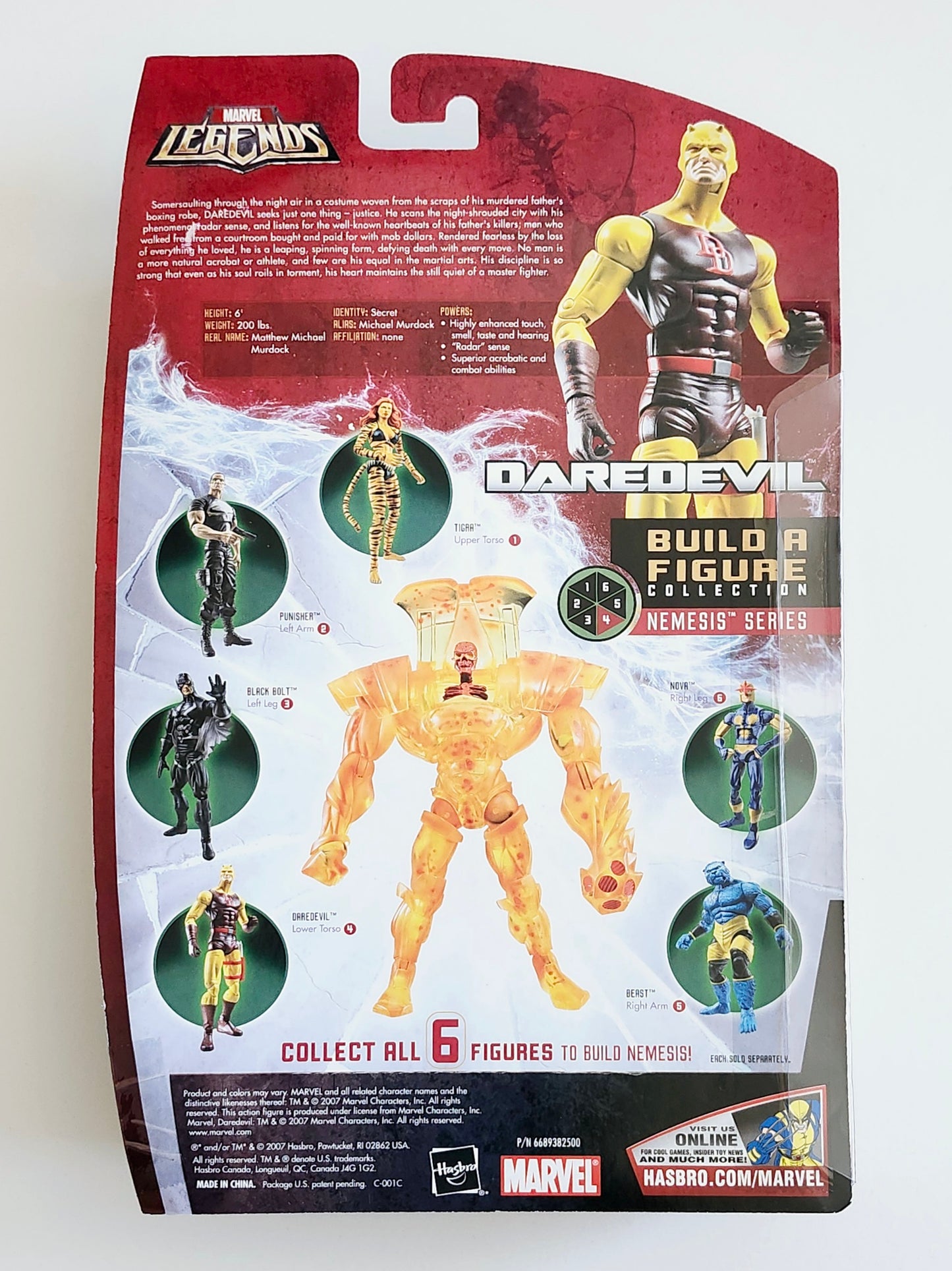 Marvel Legends Nemesis Series Daredevil (Red Costume Variant) 6-Inch Action Figure