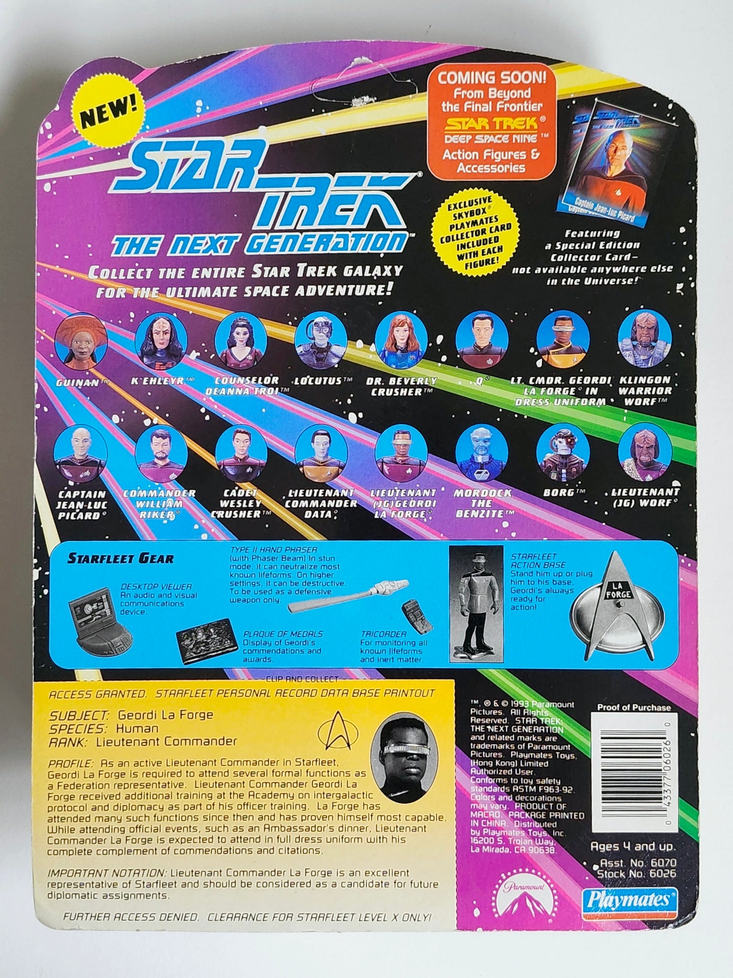 Star Trek: The Next Generation Lt. Cmdr. Geordi La Forge in Dress Uniform 4.5-Inch Action Figure