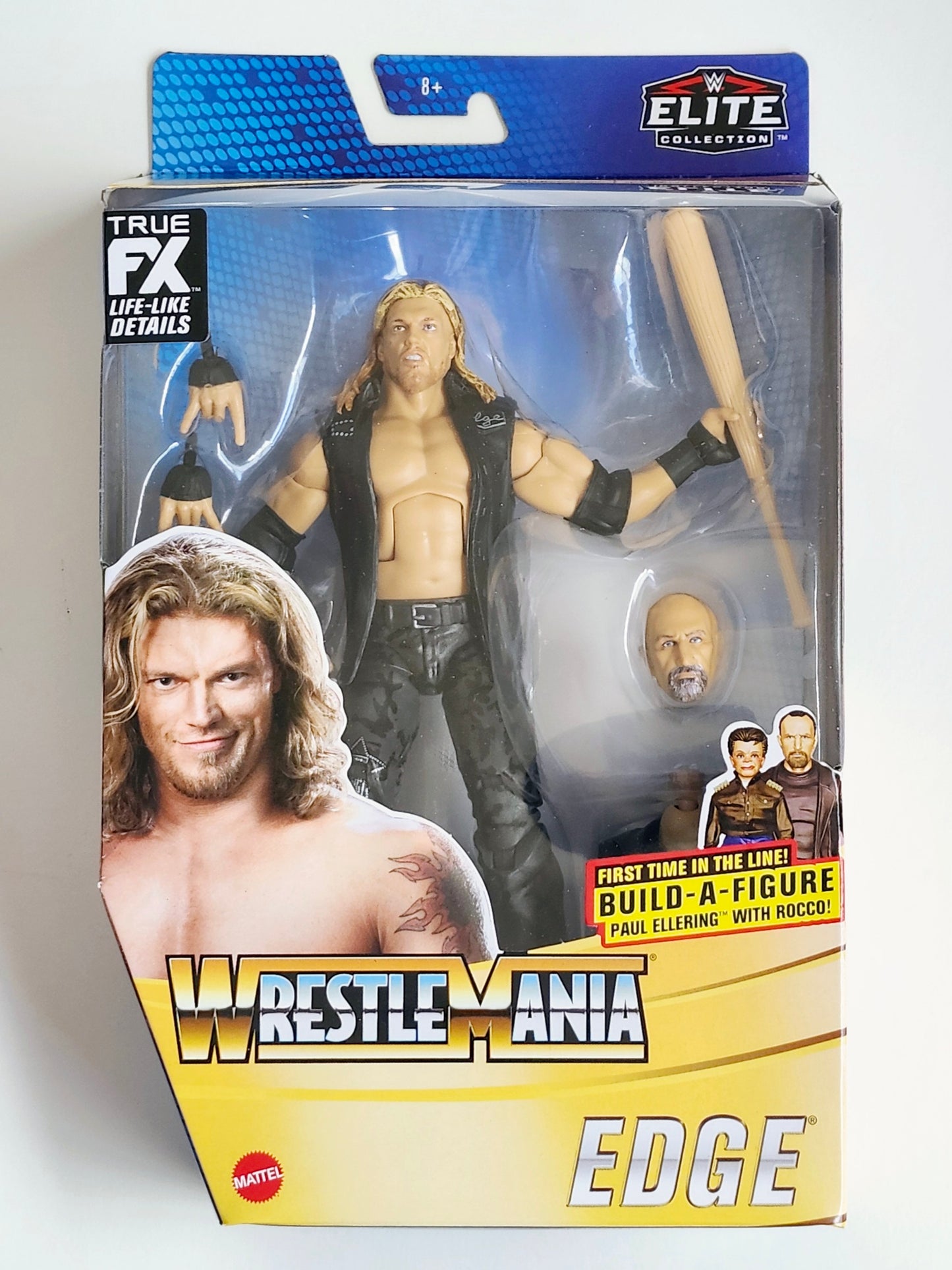 WWE Elite Wrestlemania Edge Action Figure and Paul Ellering with Rocco Build-A-Figure Pieces