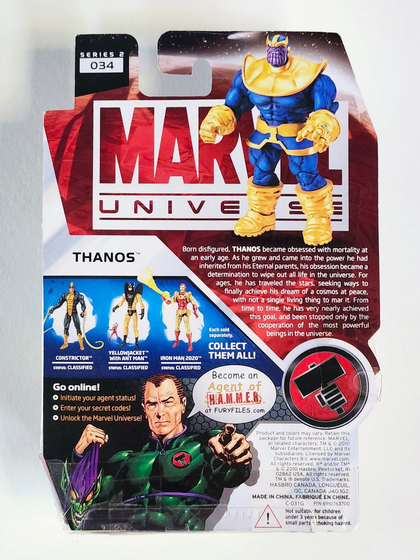 Marvel Universe Series 2 Figure 34 Thanos (with Alternate Hand) 3.75-Inch Action Figure