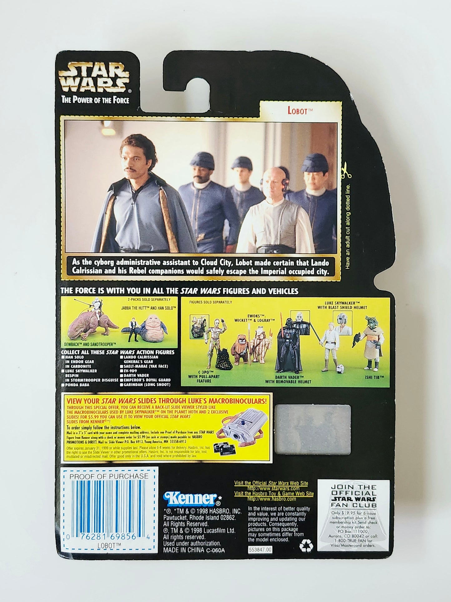 Star Wars: Power of the Force Freeze Frame Lobot 3.75-Inch Action Figure