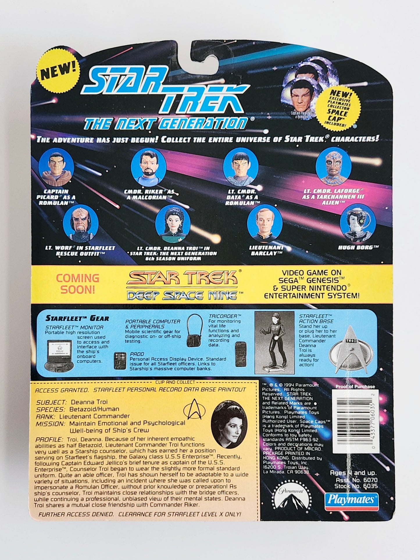 Star Trek: The Next Generation Lt. Cmdr. Deanna Troi in 6th Season Uniform 4.5-Inch Action Figure