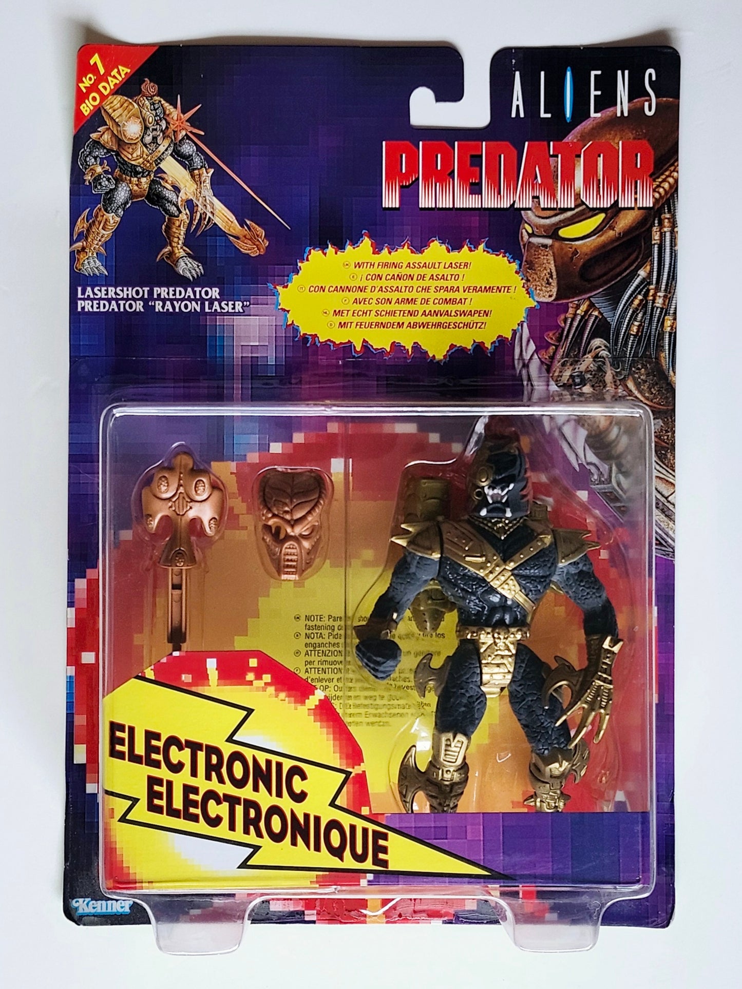 Aliens Predator Lasershot Predator 6-Inch Action Figure (European Card), 1994