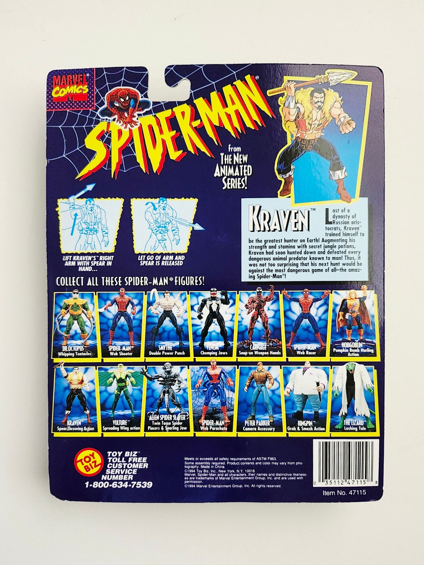 Spider-Man Kraven with Spear Throwing Action 5-Inch Action Figure