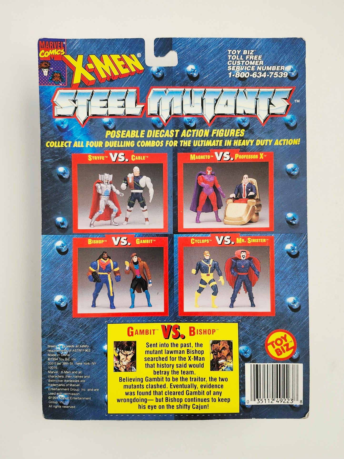 X-Men Steel Mutants Gambit vs. Bishop Die Cast Action Figure 2-Pack