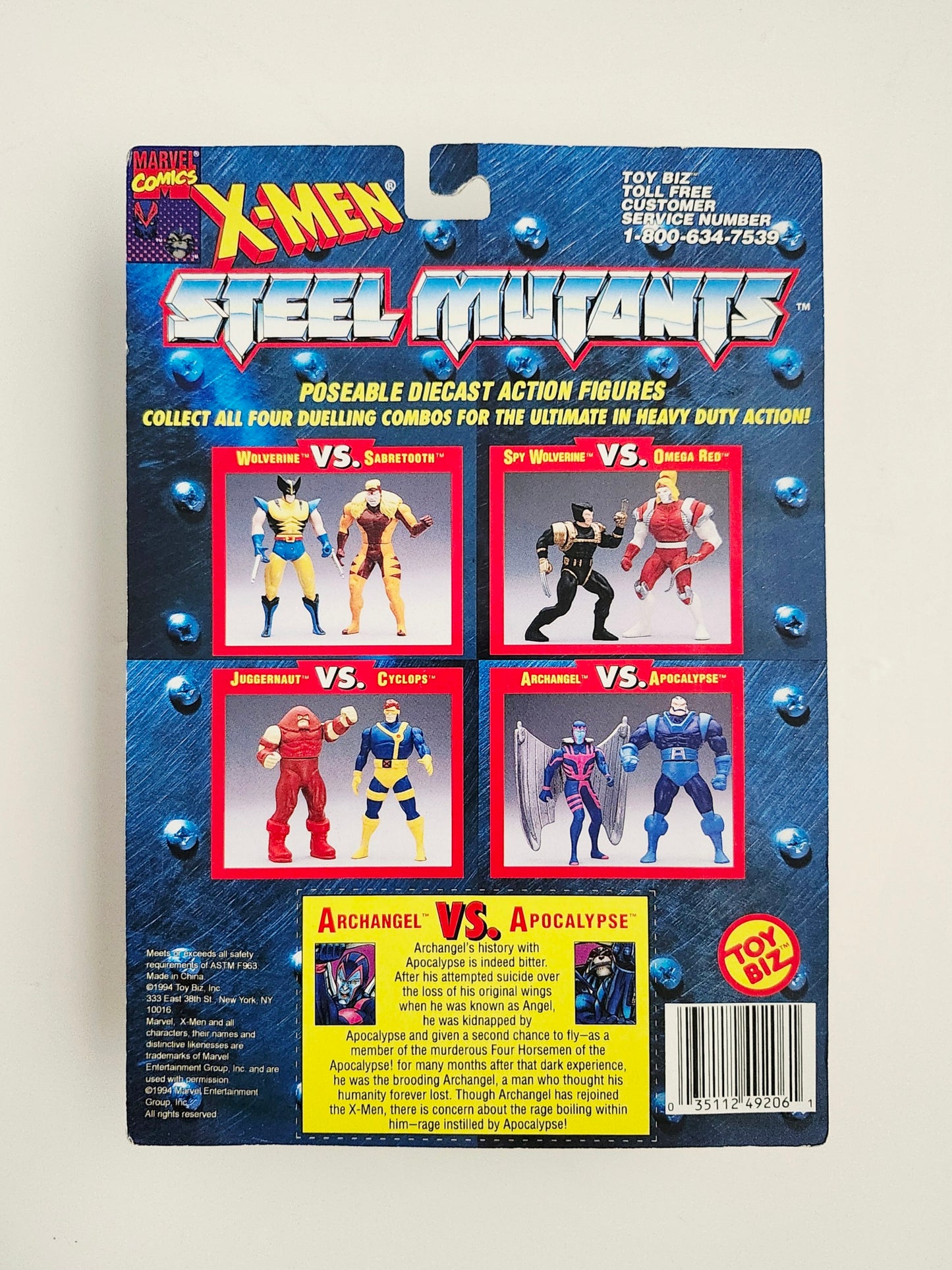 X-Men Steel Mutants Apocalypse vs. Archangel Die Cast Action Figure 2-Pack