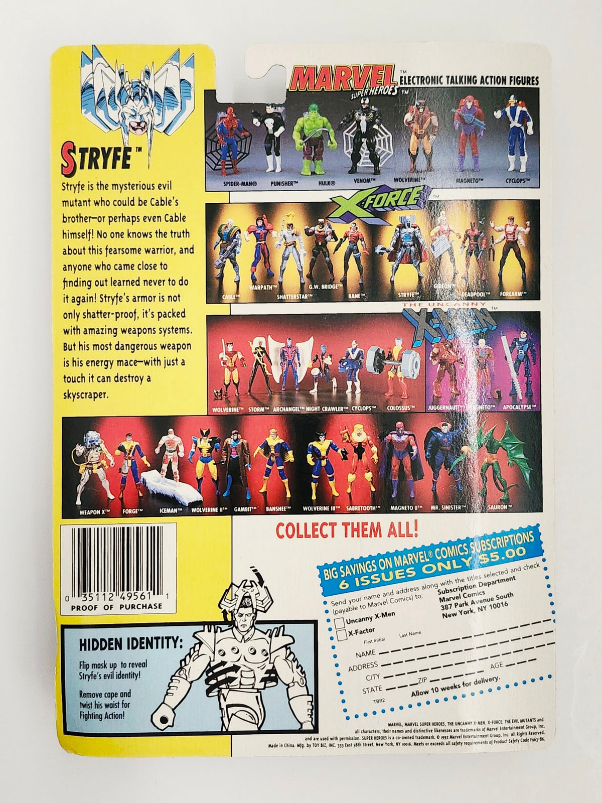 X-Men/X-Force Stryfe 5-Inch Action Figure, 1992
