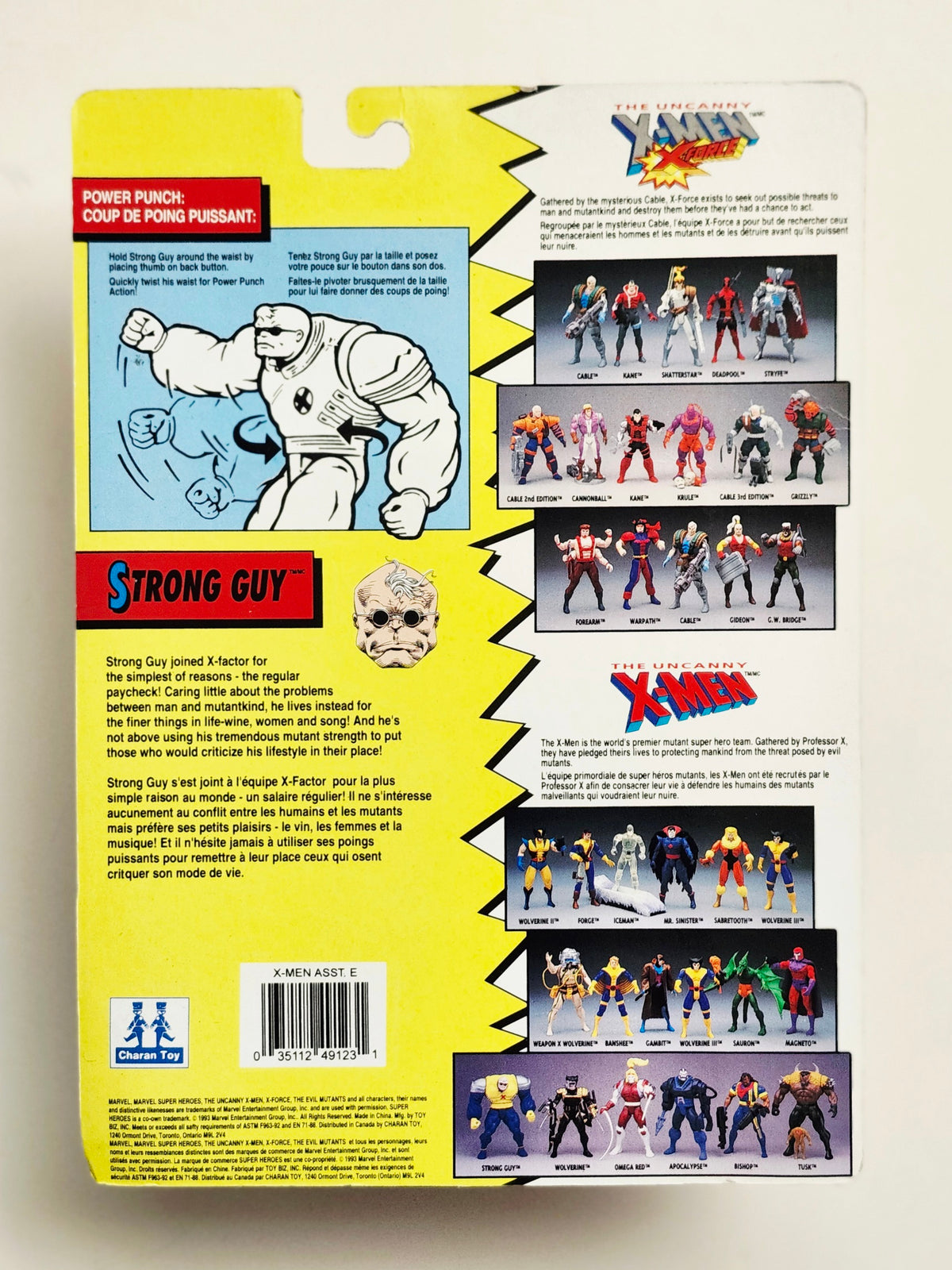 X-Men Strong Guy 5-Inch Action Figure (Canadian Card), 1993