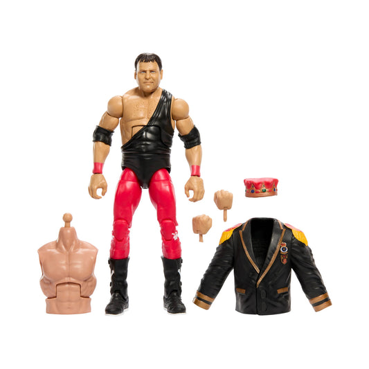 WWE Elite Survivor Series Jerry "The King" Lawler Action Figure and British Bulldog (1999) Build-A-Figure Piece