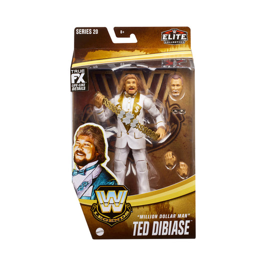 WWE Legends Elite Collection Series 20 "Million Dollar Man" Ted DiBiase (White Suit Chase Variant) Exclusive Action Figure