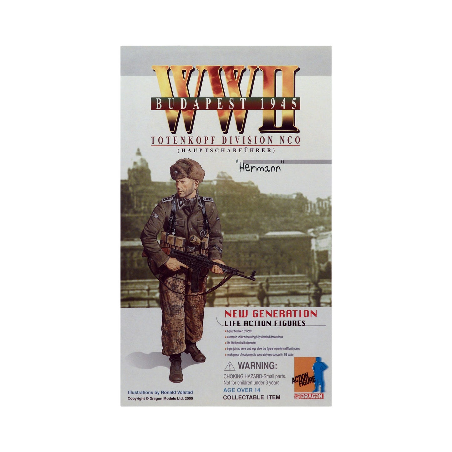 Dragon WWII Budapest 1945 Totenkopf Division NCO (Hauptscharfuhrer) "Hermann" 12-Inch Action Figure