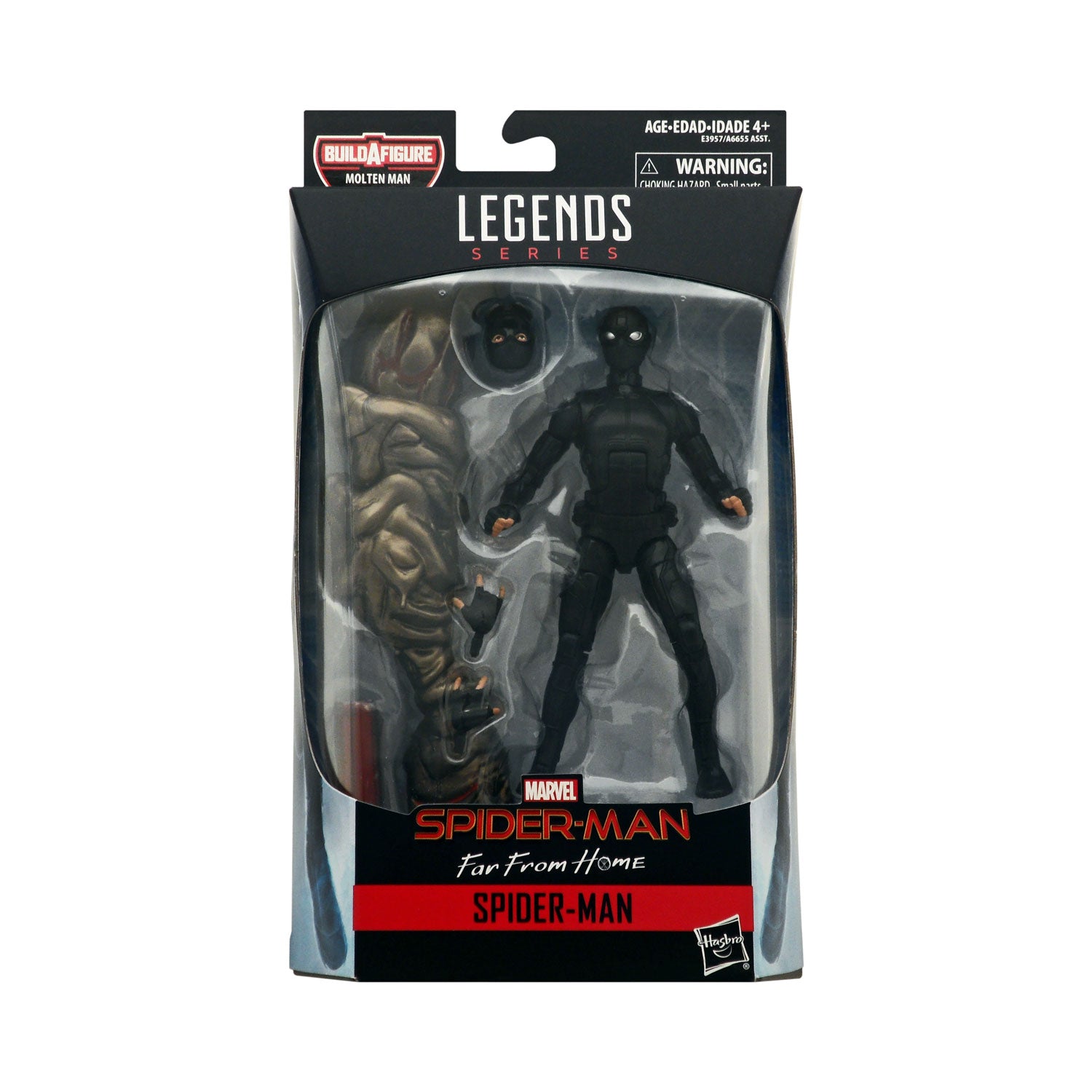 Marvel Legends Molten Man Series Stealth Suit Spider-Man – Action