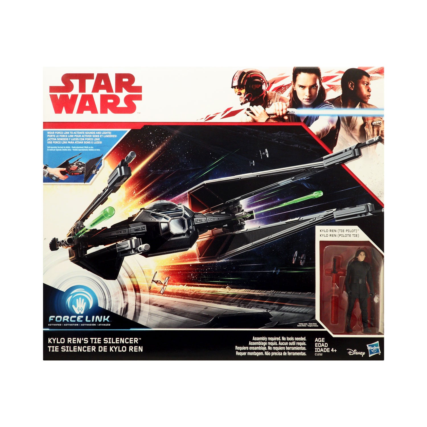 Star Wars Force Link Kylo Ren's Tie Silencer with Kylo Ren (Tie Pilot) –  Action Figures and Collectible Toys