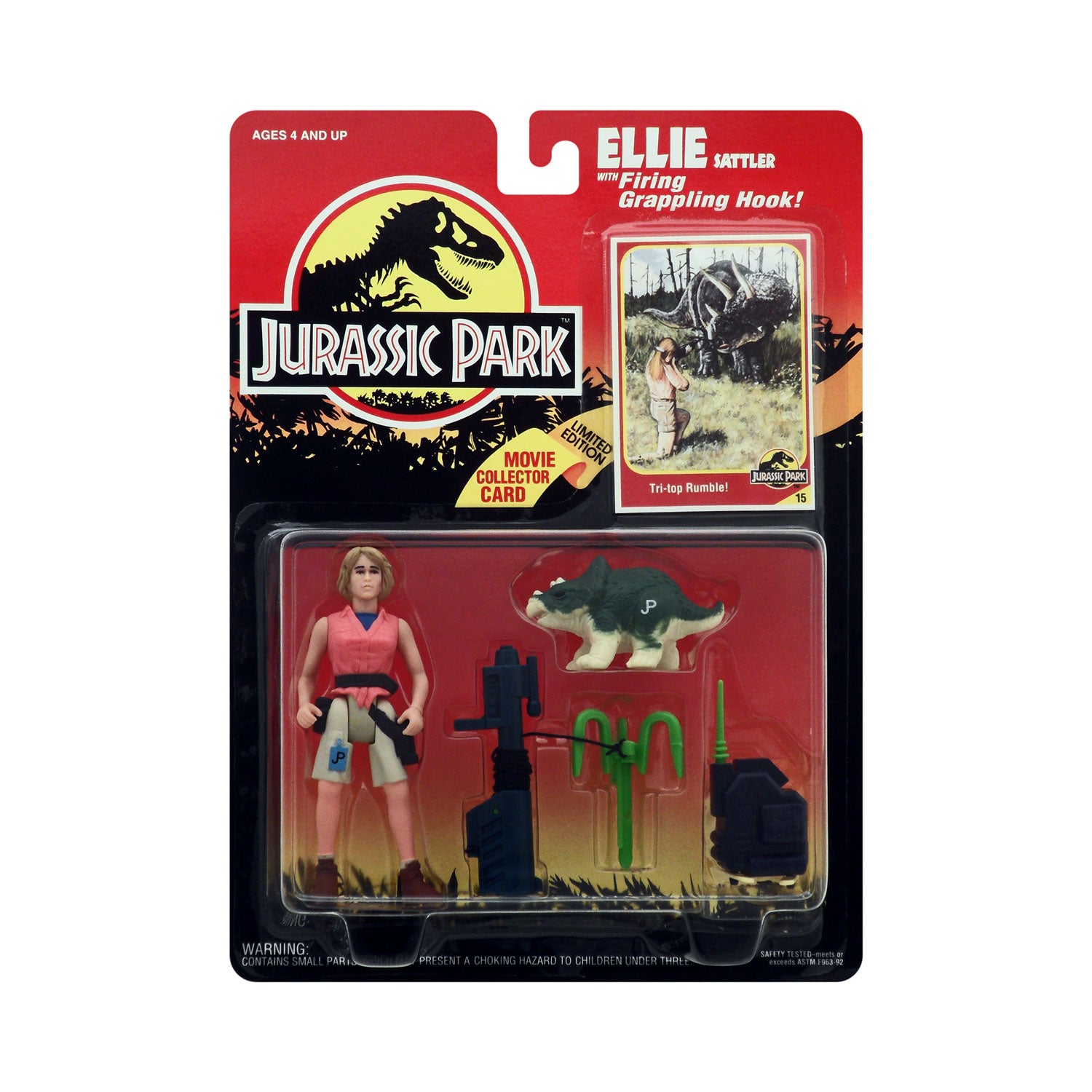 Jurassic Park Series I Ellie Sattler with Firing Grappling Hook Action –  Action Figures and Collectible Toys