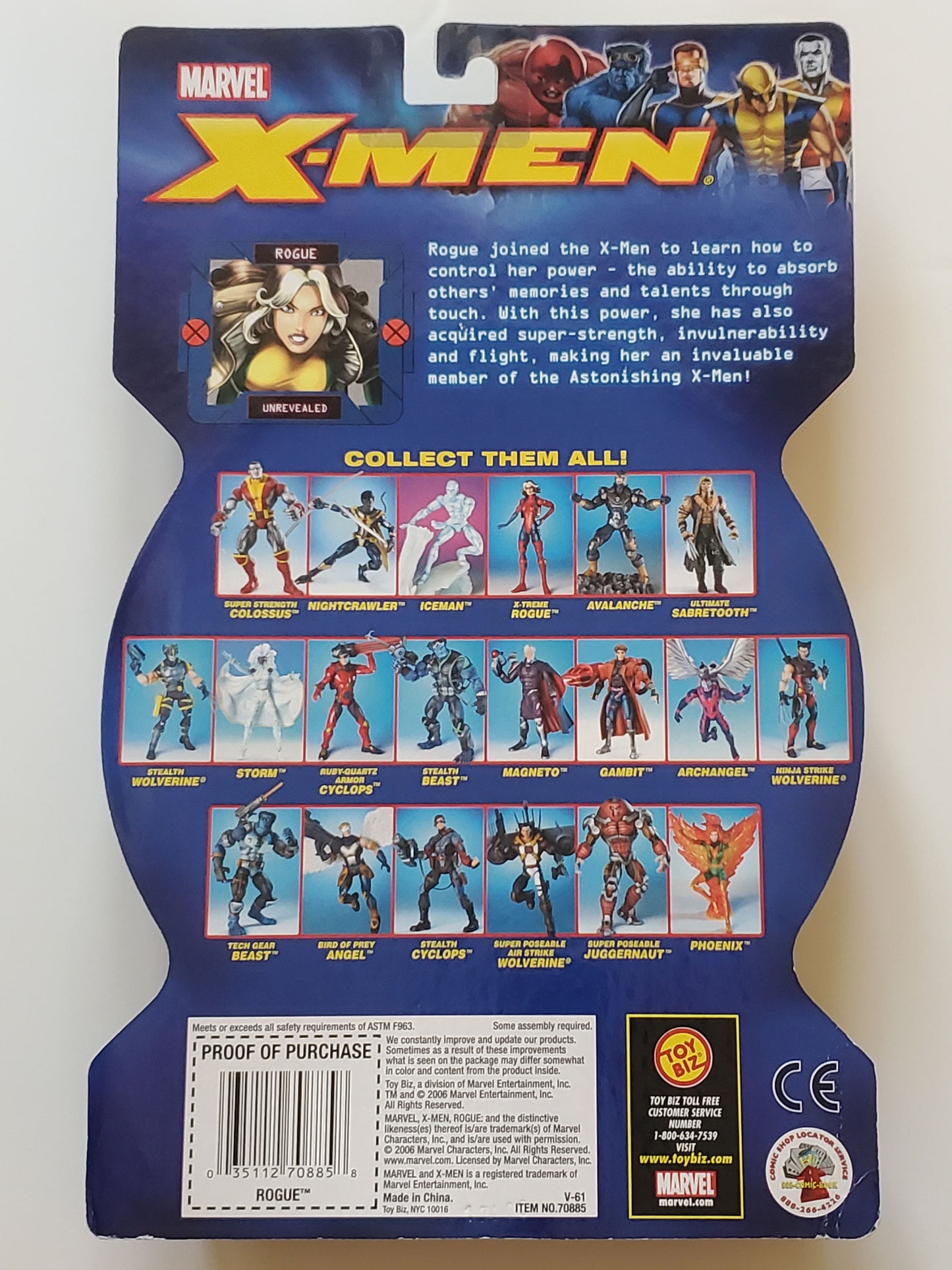 X-Men Classics X-Treme Rogue (Long Hair and No Jacket) 6-Inch Action Figure
