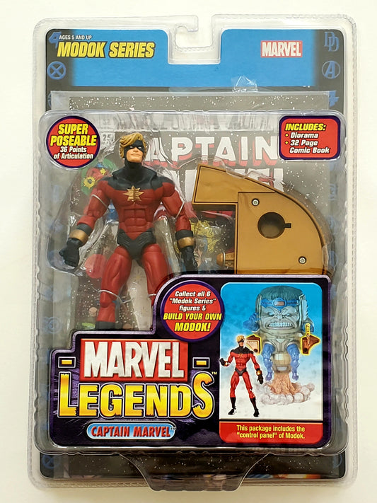Marvel Legends MODOK Series Captain Marvel (Red & Blue Costume) 6-Inch Action Figure