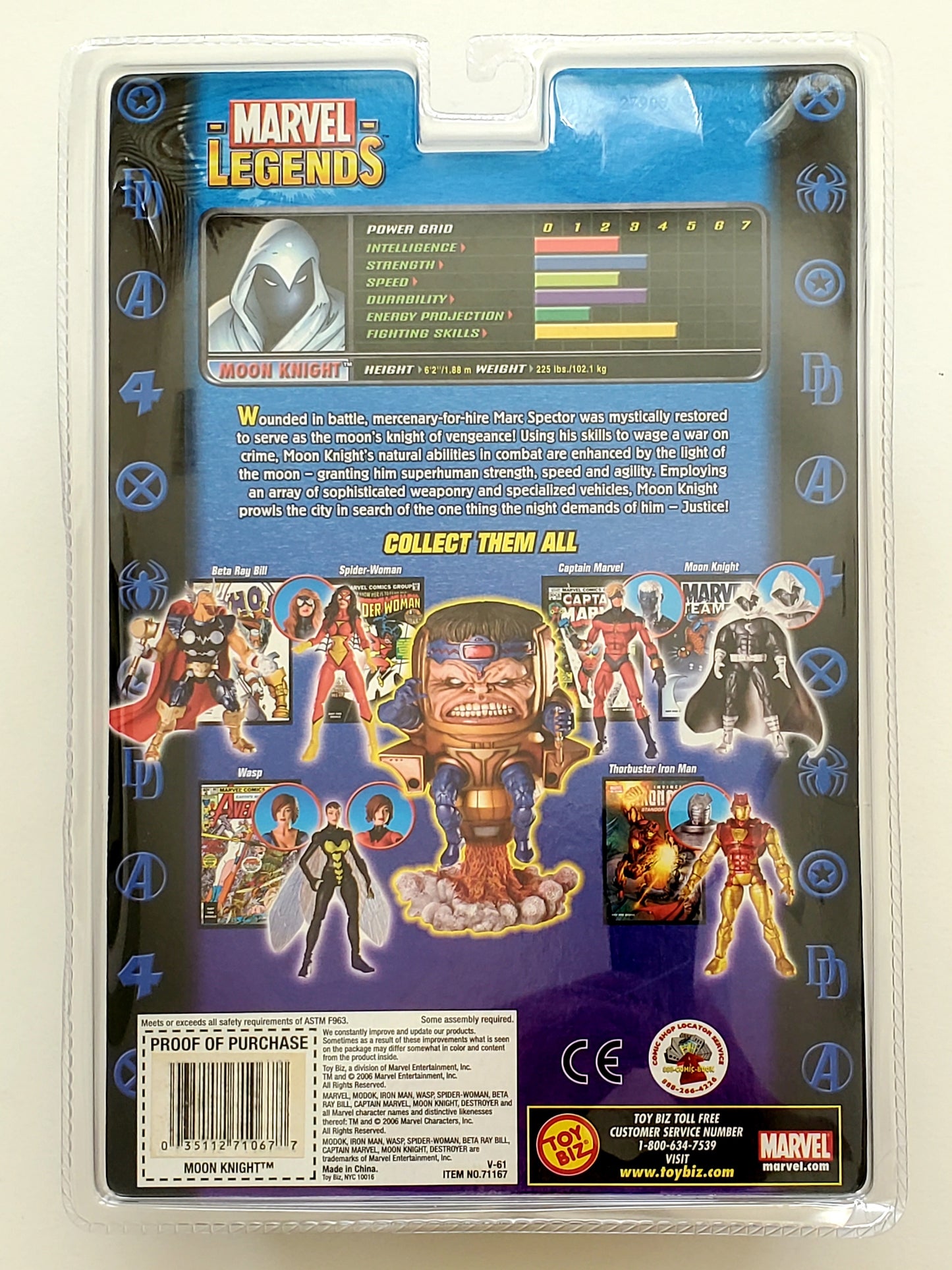 Marvel Legends MODOK Series Moon Knight (Silver Variant) 6-Inch Action Figure