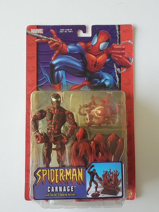 Spider-Man Classics Carnage with Spider Trapping Action 6-Inch Action Figure