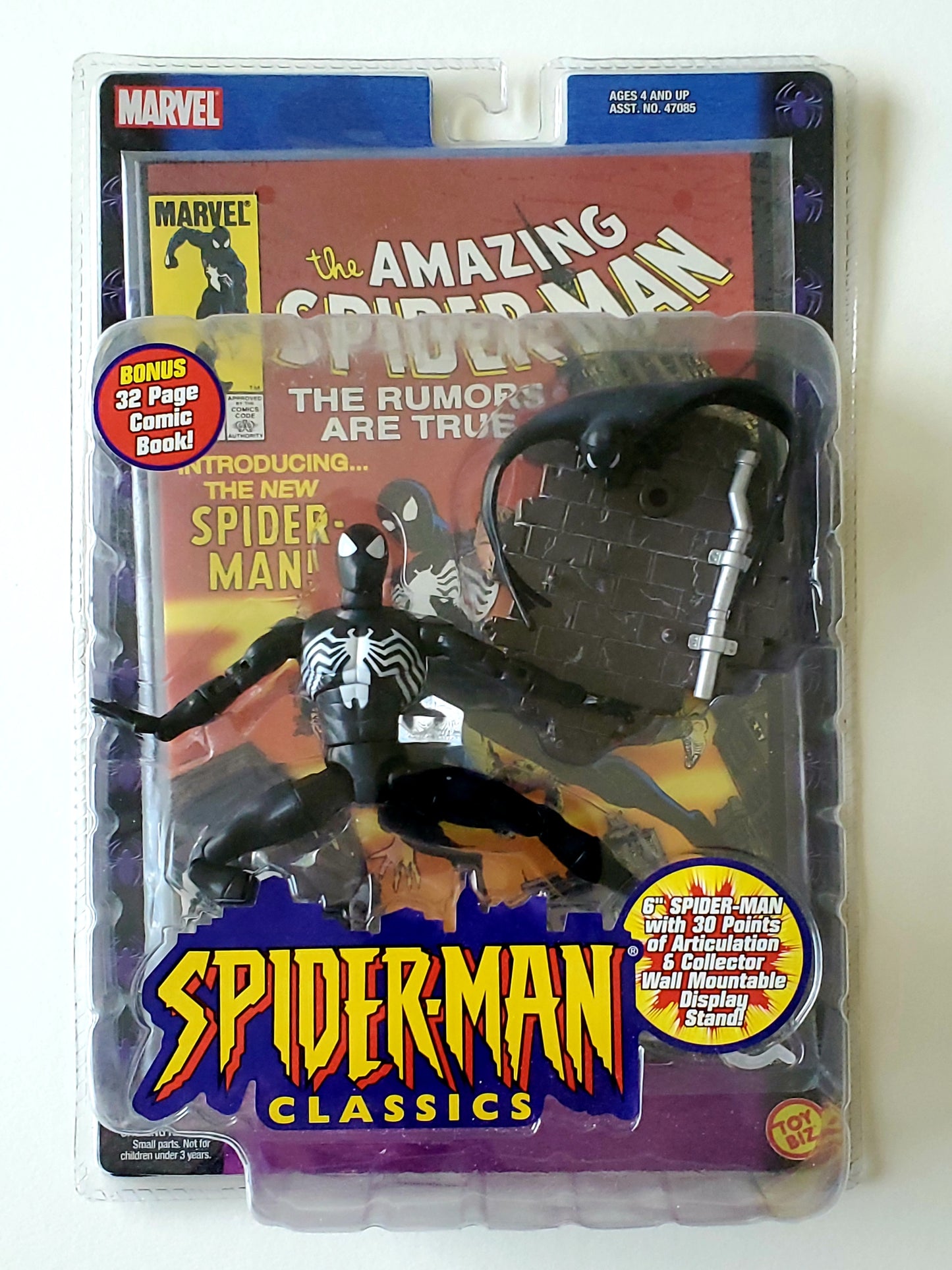 Spider-Man Classics Black Costumed Spider-Man 6-Inch Action Figure