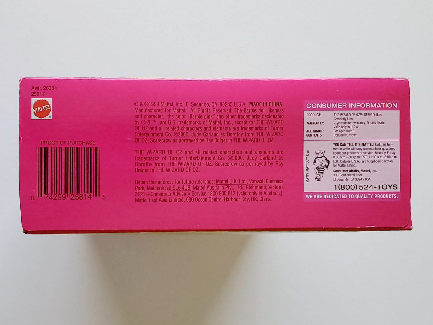 The Wizard of Oz Ken as the Cowardly Lion 12-Inch Doll