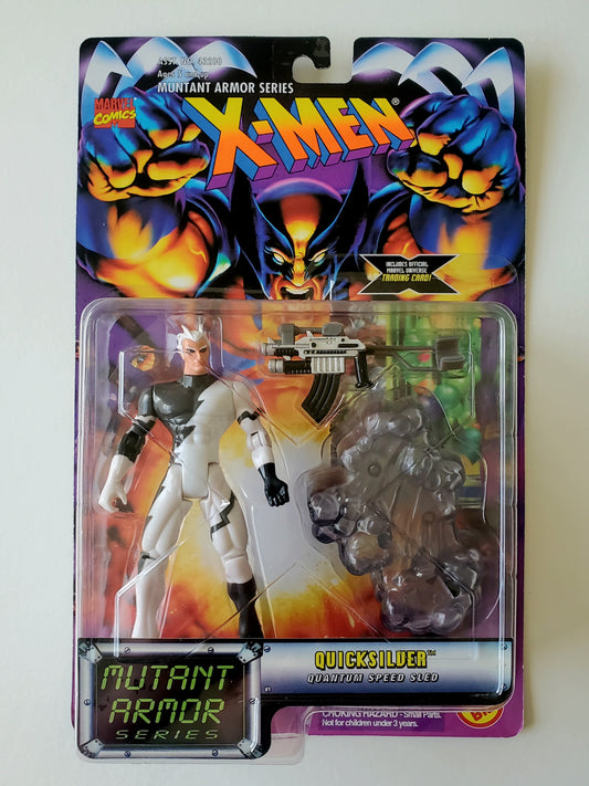 X-Men Mutant Armor Series Quicksilver (Black & White Costume) Action Figure