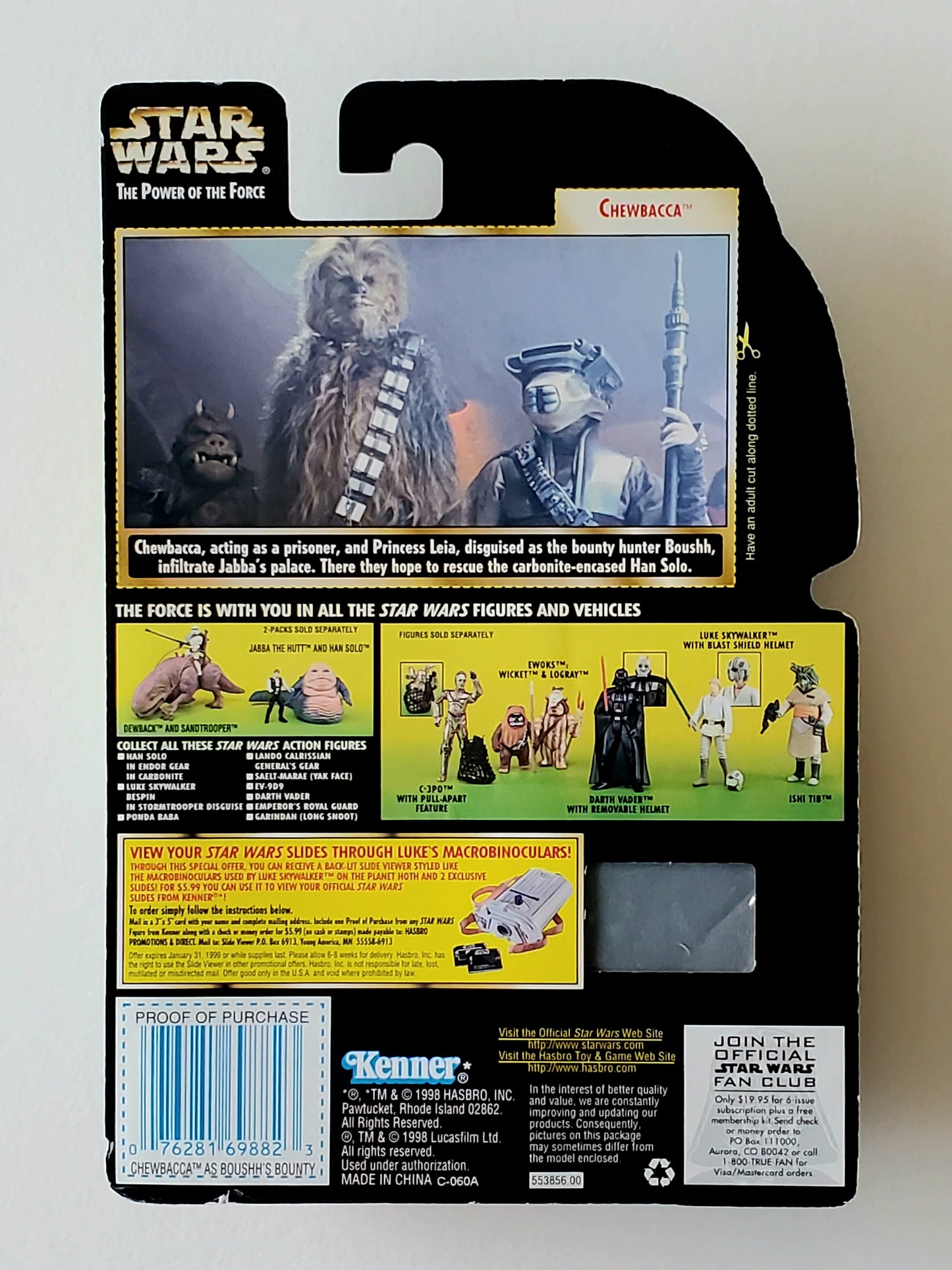 Star Wars: Power of the Force Freeze Frame Chewbacca as Boushh's Bounty 3.75-Inch Action Figure