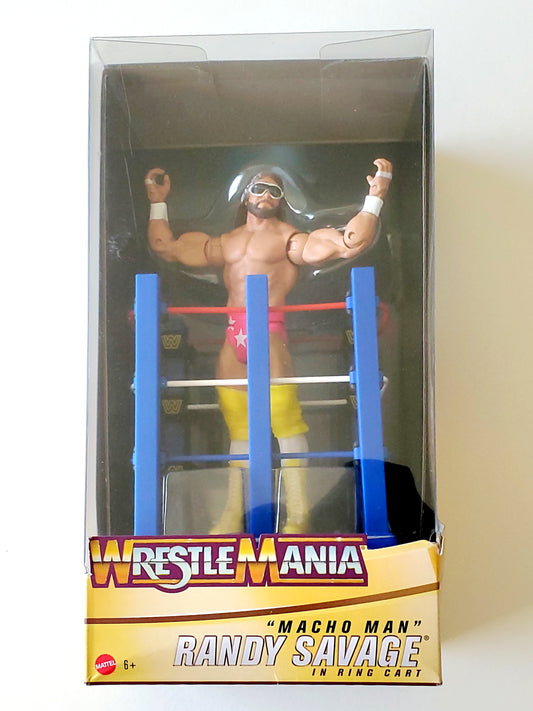 WWE WrestleMania Celebration "Macho Man" Randy Savage in Ring Cart Action Figure