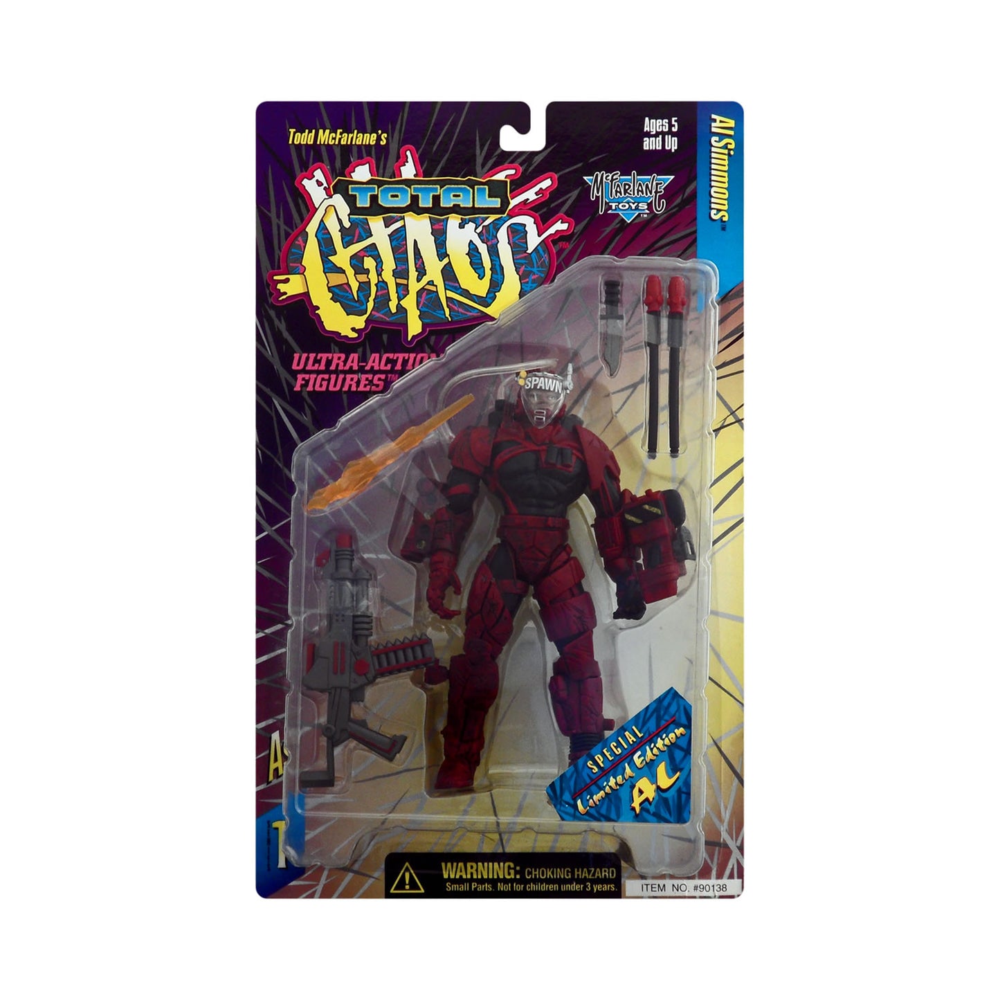 Al Simmons Action Figure (Red Armor) from Todd McFarlane's Total Chaos