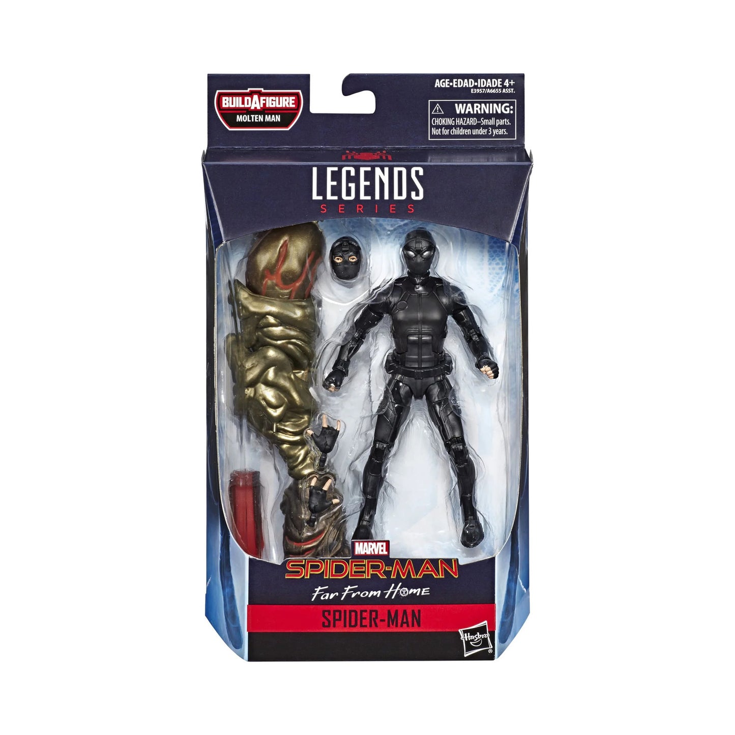 Marvel Legends Molten Man Series Stealth Suit Spider-Man 6-Inch Action Figure