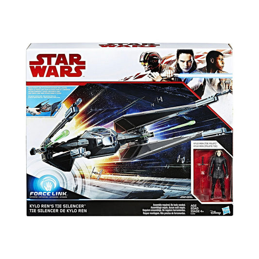 Star Wars Force Link Kylo Ren's Tie Silencer with Kylo Ren (Tie Pilot) 3.75-Inch Scale Vehicle with Action Figure