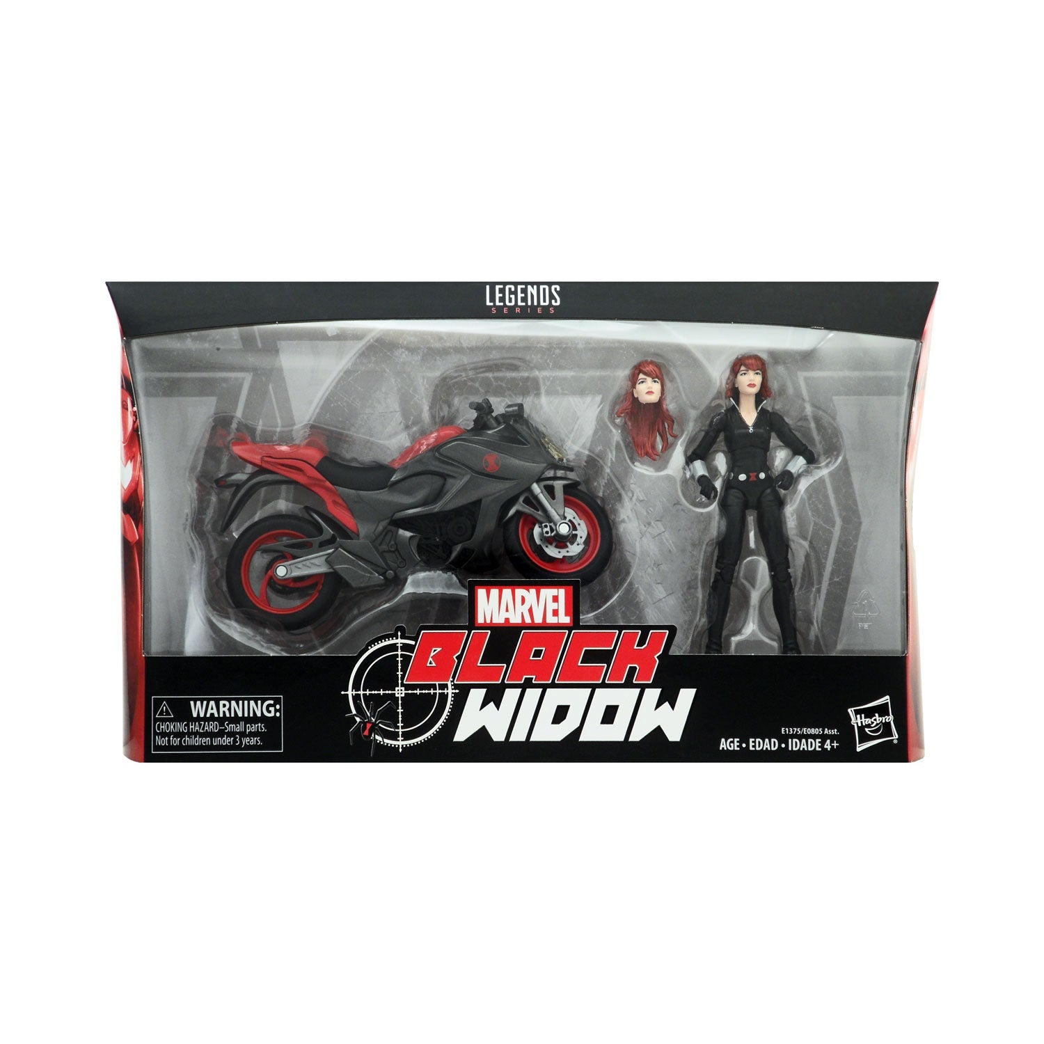 Marvel Legends Ultimate Riders Black Widow with Motorcycle 6-Inch Acti ...