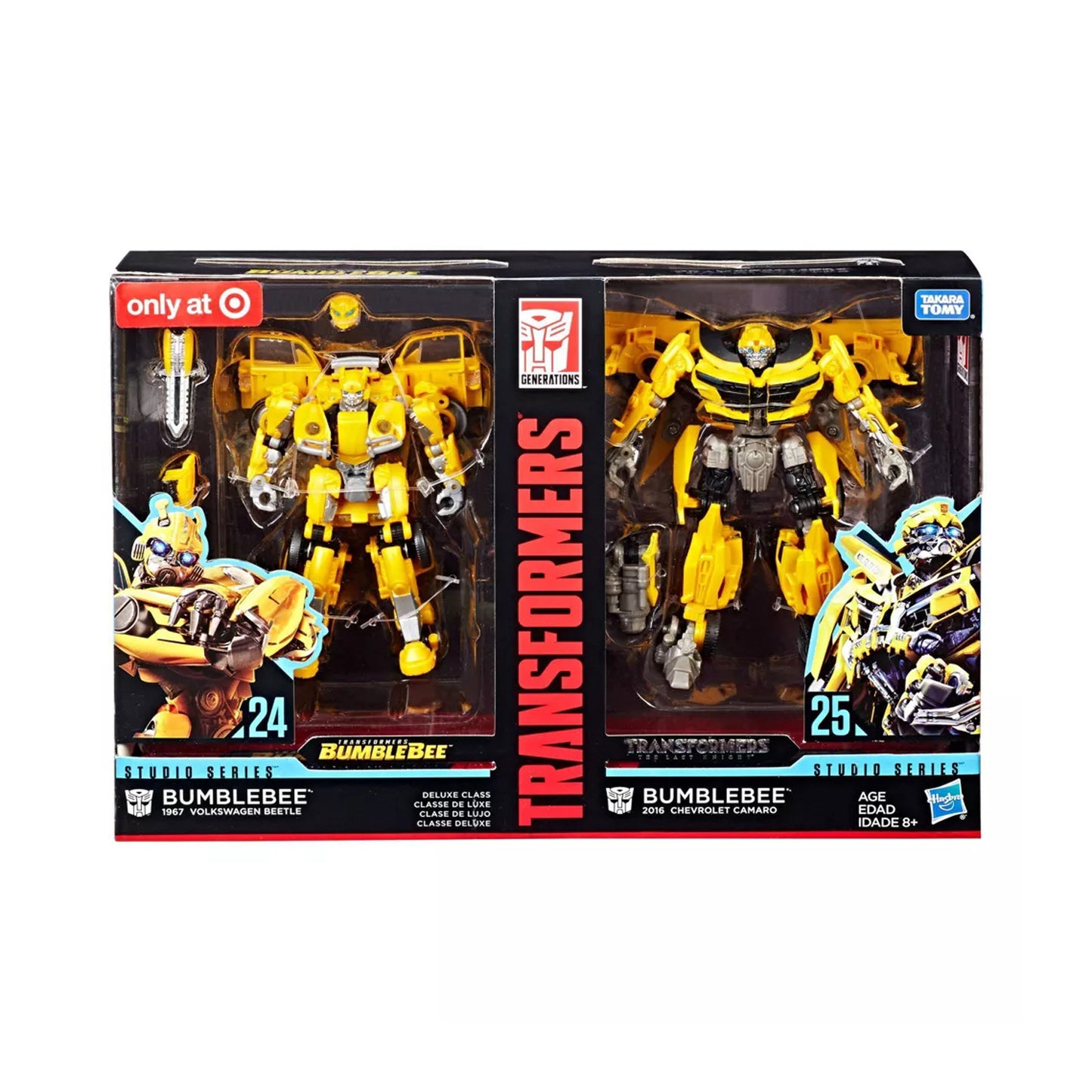 Transformers Studio Series Bumblebee (Bumblebee Movie and The Last Knight) Deluxe Class Exclusive 4.5-Inch Figure 2-Pack