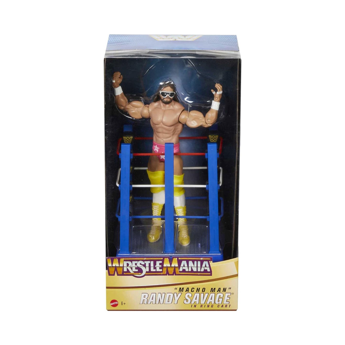 WWE WrestleMania Celebration "Macho Man" Randy Savage in Ring Cart Action Figure